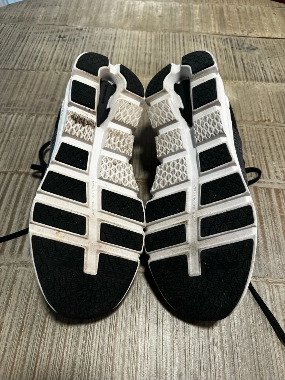 On Running Men’s Black and White Athletic Running Shoes